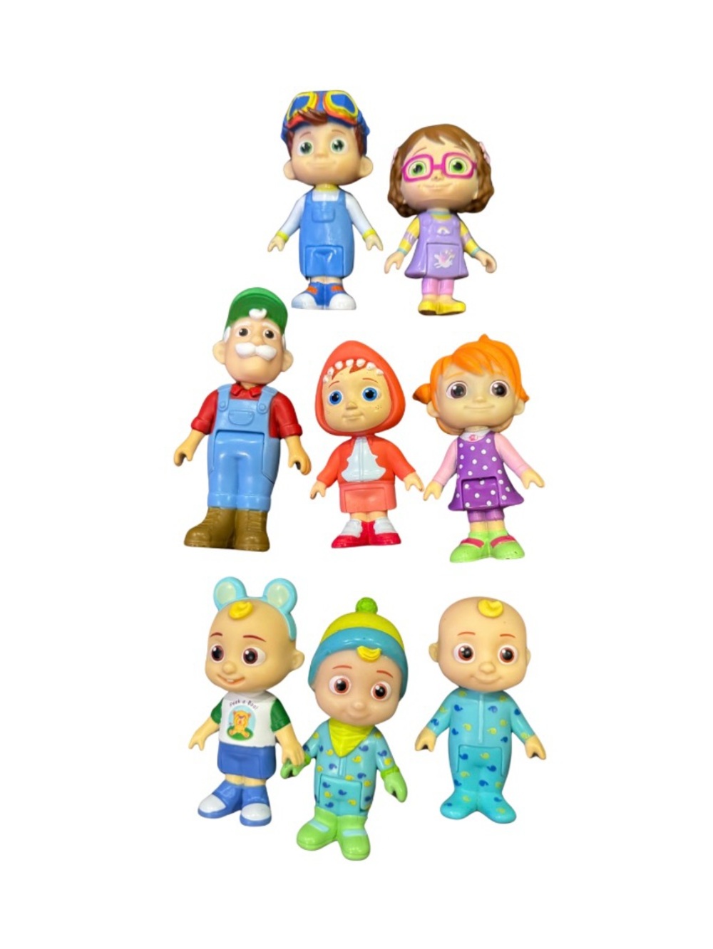 CocoMelon JJ YoYo Bella Nico Grandpa TomTom Figures Lot of 8